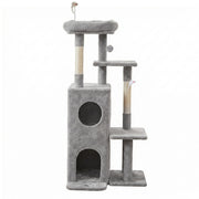 i.Pet Cat Tree Tower 127cm Scratching Post Furniture Scratcher House Light Grey PET-CAT-M127-LTGR