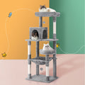 i.Pet Cat Tree Tower Scratching Post Scratcher 143cm Condo House Trees Grey PET-CAT-M143-GR