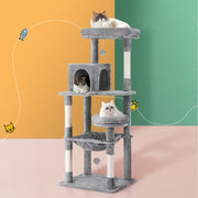 i.Pet Cat Tree Tower Scratching Post Scratcher 143cm Condo House Trees Grey PET-CAT-M143-GR