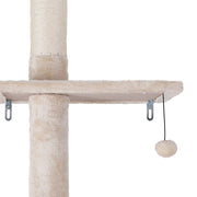 i.Pet Cat Tree 290cm Tower Scratching Cats Post Scratcher Floor to Ceiling Bed PET-CAT-POLE-BEWH