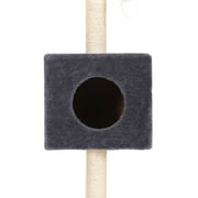 i.Pet Cat Tree 260cm Tower Scratching Post Scratcher Floor to Ceiling Cats Bed Dark Grey PET-CAT-POLE-DKGR