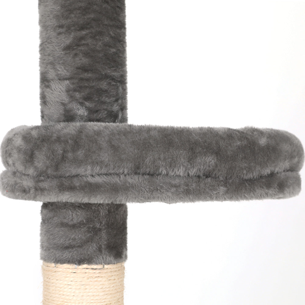 i.Pet Cat Tree 290cm Tower Scratching Post Scratcher Floor to Ceiling Cats Bed PET-CAT-POLE-GRWH