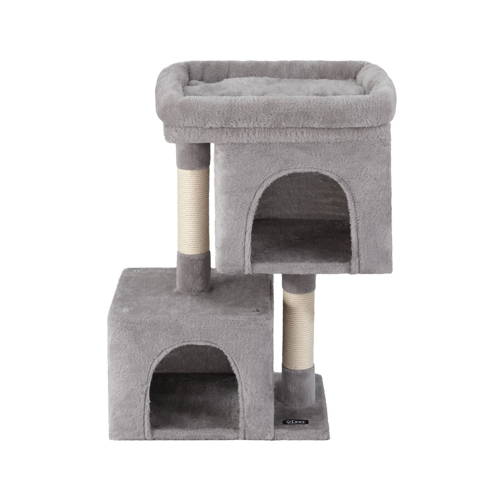 i.Pet Cat Tree 67cm Tower Scratching Post Trees Scratcher Condo House Light Grey PET-CAT-S67-LTGR
