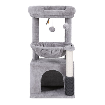 i.Pet Cat Tree Tower 82cm Scratching Post Furniture Scratcher House Light Grey PET-CAT-S82-LTGR