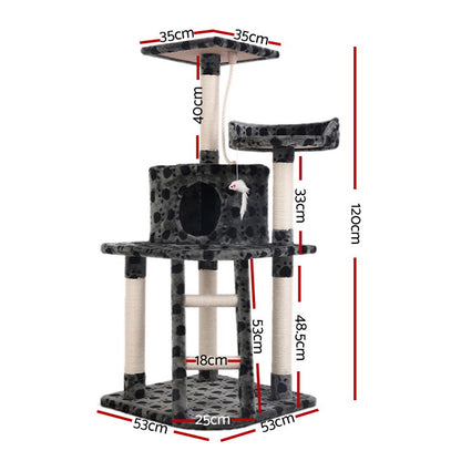 i.Pet Cat Tree 120cm Tower Scratching Post Scratcher Trees Bed Wood Condo Toys Bed PET-CAT-TREE-GIANT