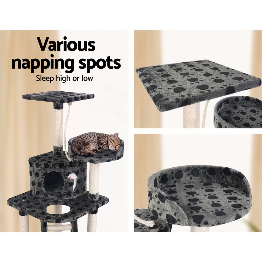 i.Pet Cat Tree 120cm Tower Scratching Post Scratcher Trees Bed Wood Condo Toys Bed PET-CAT-TREE-GIANT