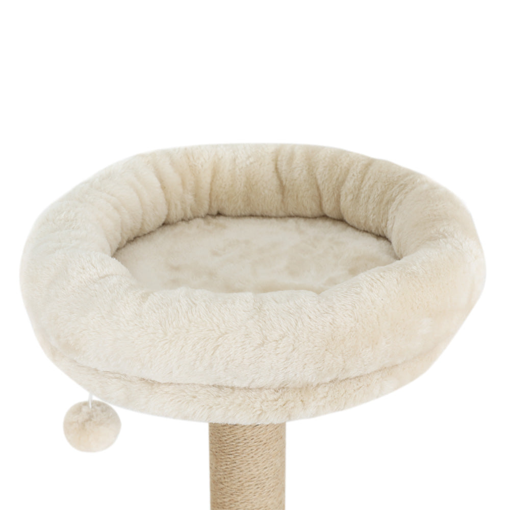 i.Pet Cat Tree 141cm Tower Scratching Post Scratcher Wood Bed Condo Toys House Ladder PET-CAT-WOOD02-BE