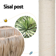i.Pet Cat Tree Tower Scratching Post Scratcher 142cm Wood Bed Condo House PET-CAT-WOOD142-BE