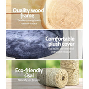 i.Pet Cat Tree 100cm Scratching Post Scratcher Tower Wood Condo House Trees Bed PET-CAT-WT02-GR
