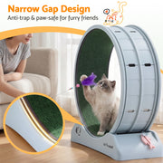 i.Pet Cat Exercise Wheel Treadmill Indoor 78cm Blue & Green PET-CEW-D85-PLS-GR