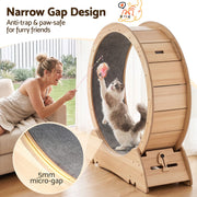 i.Pet Wooden Cat Exercise Wheel 91cm Indoor Cat Treadmill Large PET-CEW-D90-WOOD-NT