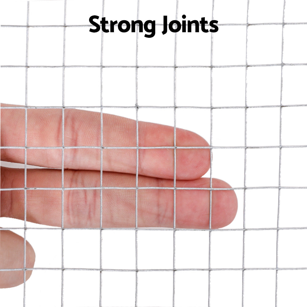i.Pet Poultry Chicken Fence Pet Netting Wire Mesh Roll Duck Goose Coop 15Mx120CM PET-CF-15X120-SV