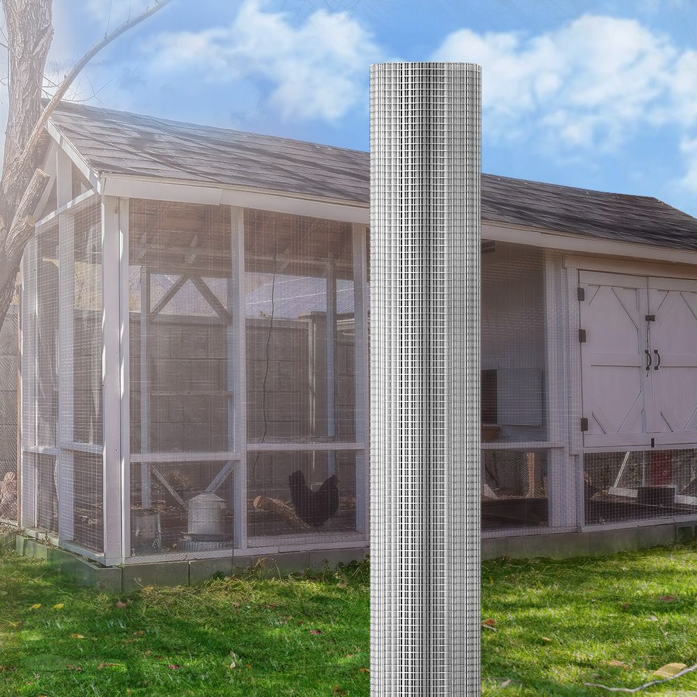 i.Pet Poultry Chicken Fence Pet Netting Wire Mesh Roll Duck Goose Coop 25Mx1.2M