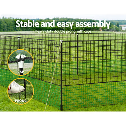 i.Pet Chicken Fence Electric 25Mx125CM Poultry Netting PET-CF-25X125-BK