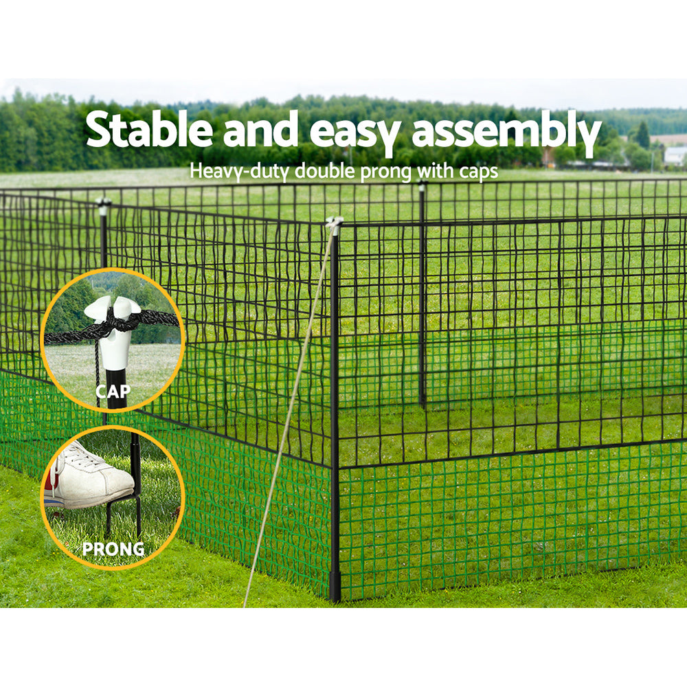 i.Pet Chicken Fence Electric 50Mx125CM Poultry Netting PET-CF-50X125-BK