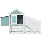 i.Pet Chicken Coop Rabbit Hutch 150cm x 60cm x 93cm Large Chicken Coop House Run Cage Wooden PET-CH-100-GW