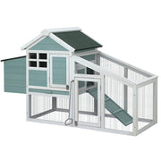i.Pet Chicken Coop Rabbit Hutch 150cm x 60cm x 93cm Large Chicken Coop House Run Cage Wooden PET-CH-100-GW