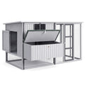 i.Pet Chicken Coop 219cm Rabbit Hutch Poultry Cage Outdoor Enclosure Wood PET-CH-219-LTGR-ABC