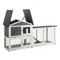 i.Pet Chicken Coop Rabbit Hutch Extra Large Wooden Run Cage House With Run Cage PET-CH-3TRAY-GR-AB