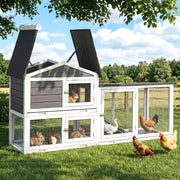 i.Pet Chicken Coop Rabbit Hutch Extra Large Wooden Run Cage House With Run Cage PET-CH-3TRAY-GR-AB