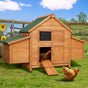 i.Pet Chicken Coop Rabbit Hutch 150cm x 68cm x 96cm Large Chicken Coop House Run Cage Wooden PET-CH-IDCNESTIE-BR