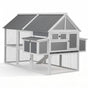 i.Pet Chicken Coop Large Outdoor Rabbit Hutch Chook House Hatch Box With Run Grey White PET-CH-P213-GR-AB