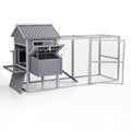 i.Pet Chicken Coop Rabbit Hutch Extra Large Wooden Run Bunny Cage Poultry House Outdoor PET-CH-P228-GR-AB