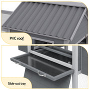 i.Pet Chicken Coop Rabbit Hutch Extra Large Wooden Run Bunny Cage Poultry House Outdoor PET-CH-P228-GR-AB