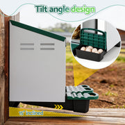 i.Pet Chicken Nesting Box Roll Away 3 Holes Metal Wall Mounted Nest Box Green PET-CHICK-BOX-3H-GN