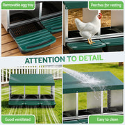 i.Pet Chicken Nesting Box Roll Away 3 Holes Metal Wall Mounted Nest Box Green PET-CHICK-BOX-3H-GN