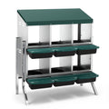 i.Pet Chicken Nesting Box Roll Away Metal Nesting Box Wall Mounted 6 Holes Green PET-CHICK-BOX-6H-EL-GN