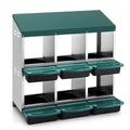 i.Pet Chicken Nesting Box Roll Away Metal Nesting Box Wall Mounted 6 Holes Green PET-CHICK-BOX-6H-GN