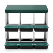 i.Pet Chicken Nesting Box Roll Away Metal Nesting Box Wall Mounted 6 Holes Green PET-CHICK-BOX-6H-GN