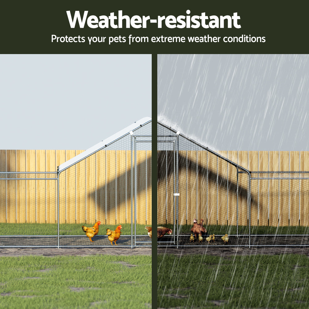 i.Pet Chicken Coop Cage Run Rabbit Hutch Large Walk In Hen House Cover 7mx2mx2m PET-CHICK-CAGE-2X7-AB