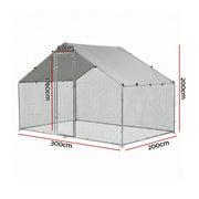 i.Pet Chicken Coop Rabbit Hutch Outdoor Run Walk in Hen Cage Ferret House 3x2x2m