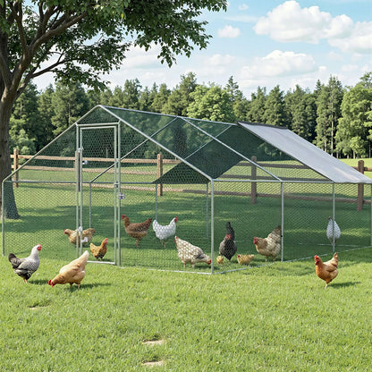 i.Pet Chicken Coop Cage 3x6x2m Galvanised Steel PET-CHICK-CAGE-B-3X6