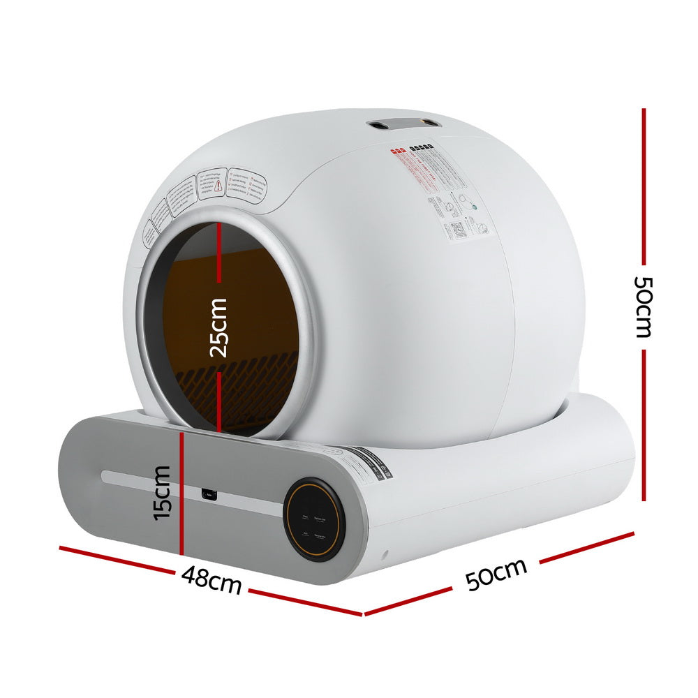 i.Pet Automatic Cat Litter Box Self-Cleaning Large Smart Cat Litter Box Toilet App Control 9L PET-CLB-9L-APP-WH