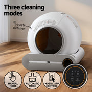 i.Pet Automatic Cat Litter Box Self-Cleaning Large Smart Cat Litter Box Toilet App Control 9L PET-CLB-9L-APP-WH
