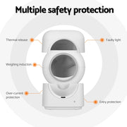 i.Pet Automatic Cat Litter Box Smart Self-Cleaning Large Cat Litter Box Kitty Toilet App Control PET-CLB-APP-WH