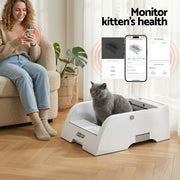 i.pet Automatic Cat Litter Box Self Cleaning Smart Pet Toilet App Control 5L White PET-CLB-NC-APP-WH