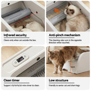 i.pet Automatic Cat Litter Box Self Cleaning Smart Pet Toilet App Control 5L White PET-CLB-NC-APP-WH