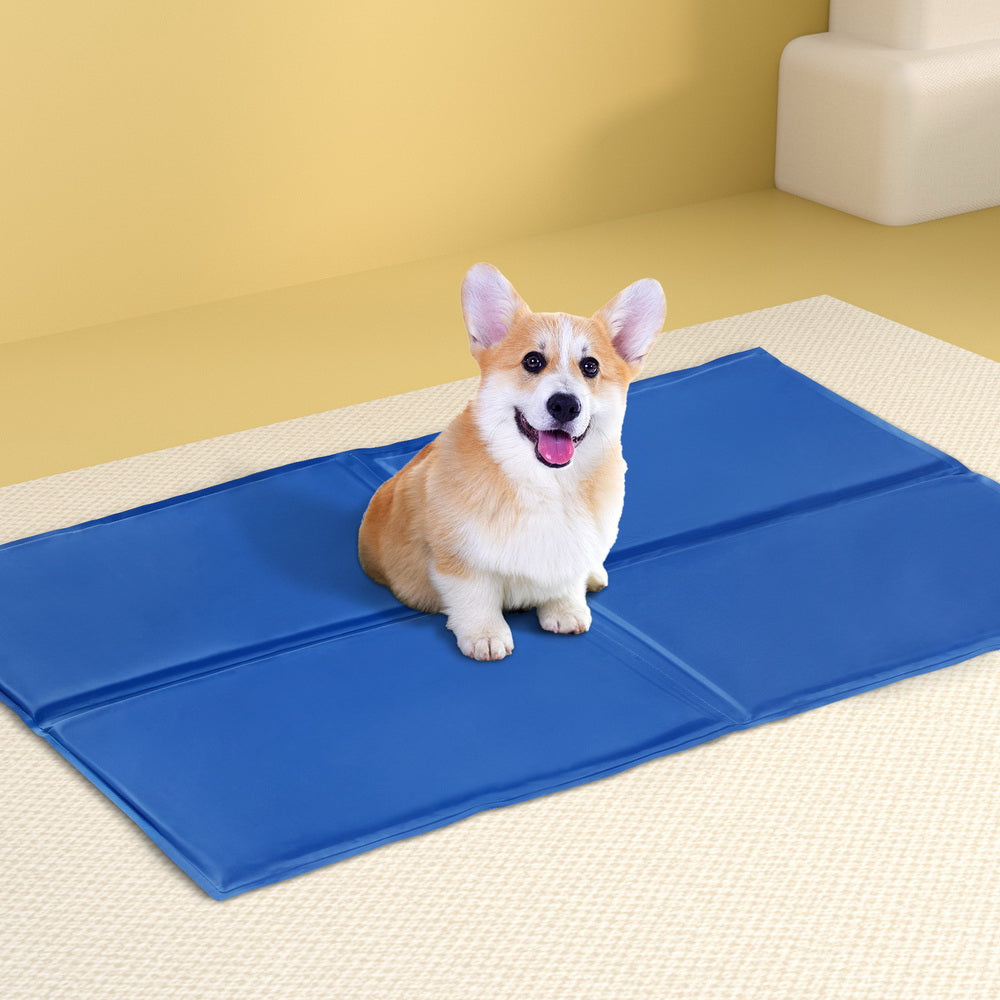 i.Pet Pet Cooling Mat Gel Dog Cat Self-cool Puppy Pad Large Bed Cushion Summer PET-COOL-110-BL