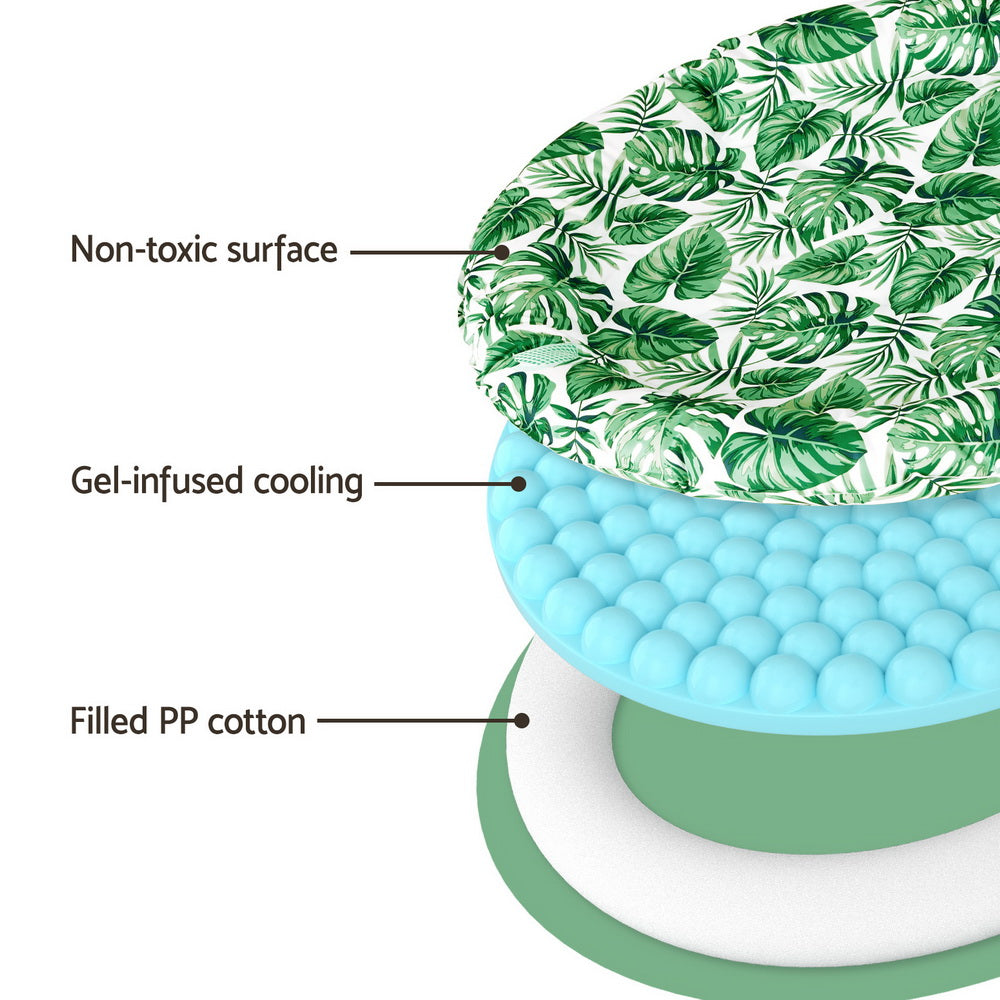 i.Pet Pet Cooling Mat Gel Dog Cat Self-cool Puppy Large Round Bed Summer Cushion PET-COOL-ROUND-75-GN