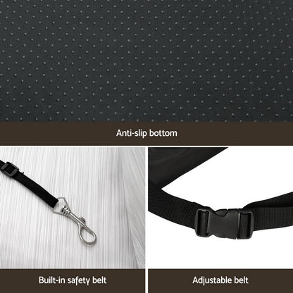 i.Pet Dog Car Seat Booster Cover Dog Bed Portable Waterproof Belt Non Slip PET-COVER-55X55-BK
