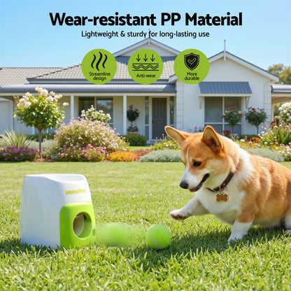 i.Pet 2-in-1 Dog Ball Launcher & Treat Dispenser with 2 Balls Green PET-DOG-2BALL-FEED-GN
