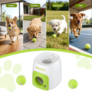 i.Pet 2-in-1 Dog Ball Launcher & Treat Dispenser with 2 Balls Green PET-DOG-2BALL-FEED-GN