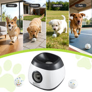i.Pet Dog Ball Launcher Thrower with 6 ETPU Balls & 14/18/22m Launch Distance Black PET-DOG-6BALL-22M-GR
