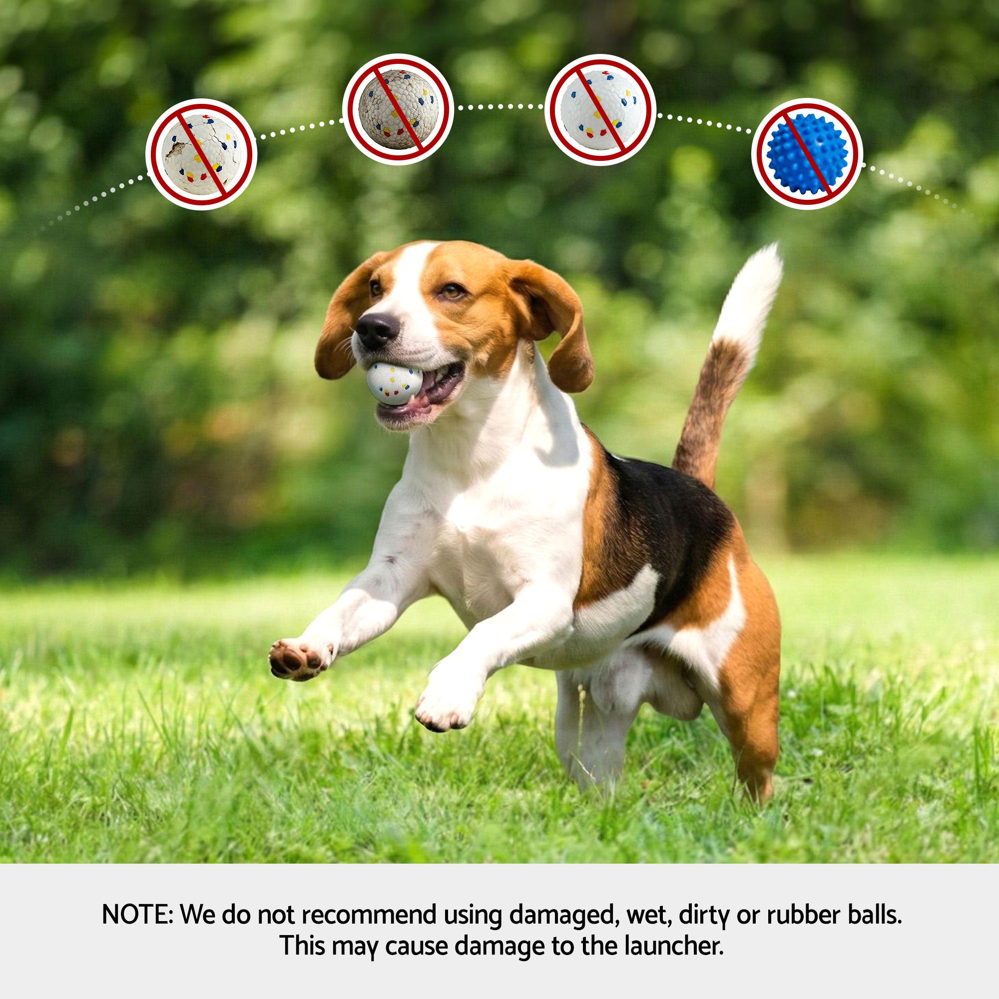 i.Pet Dog Ball Launcher Thrower with 6 ETPU Balls & 14/18/22m Launch Distance Black PET-DOG-6BALL-22M-GR