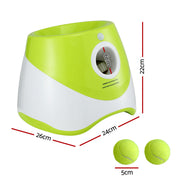 i.Pet Dog Ball Launcher Thrower with 6 Balls & 3/6/9m Launch Distances Green PET-DOG-6BALL-9M-GN