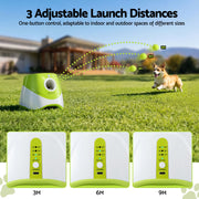 i.Pet Dog Ball Launcher Thrower with 6 Balls & 3/6/9m Launch Distances Green PET-DOG-6BALL-9M-GN